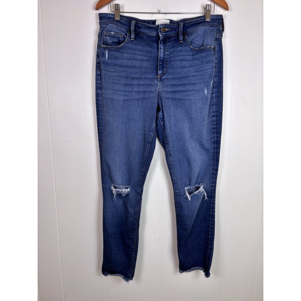 Universal‎ Thread Jeans Womens 10 Reg High Rise Skinny Distressed Stretch